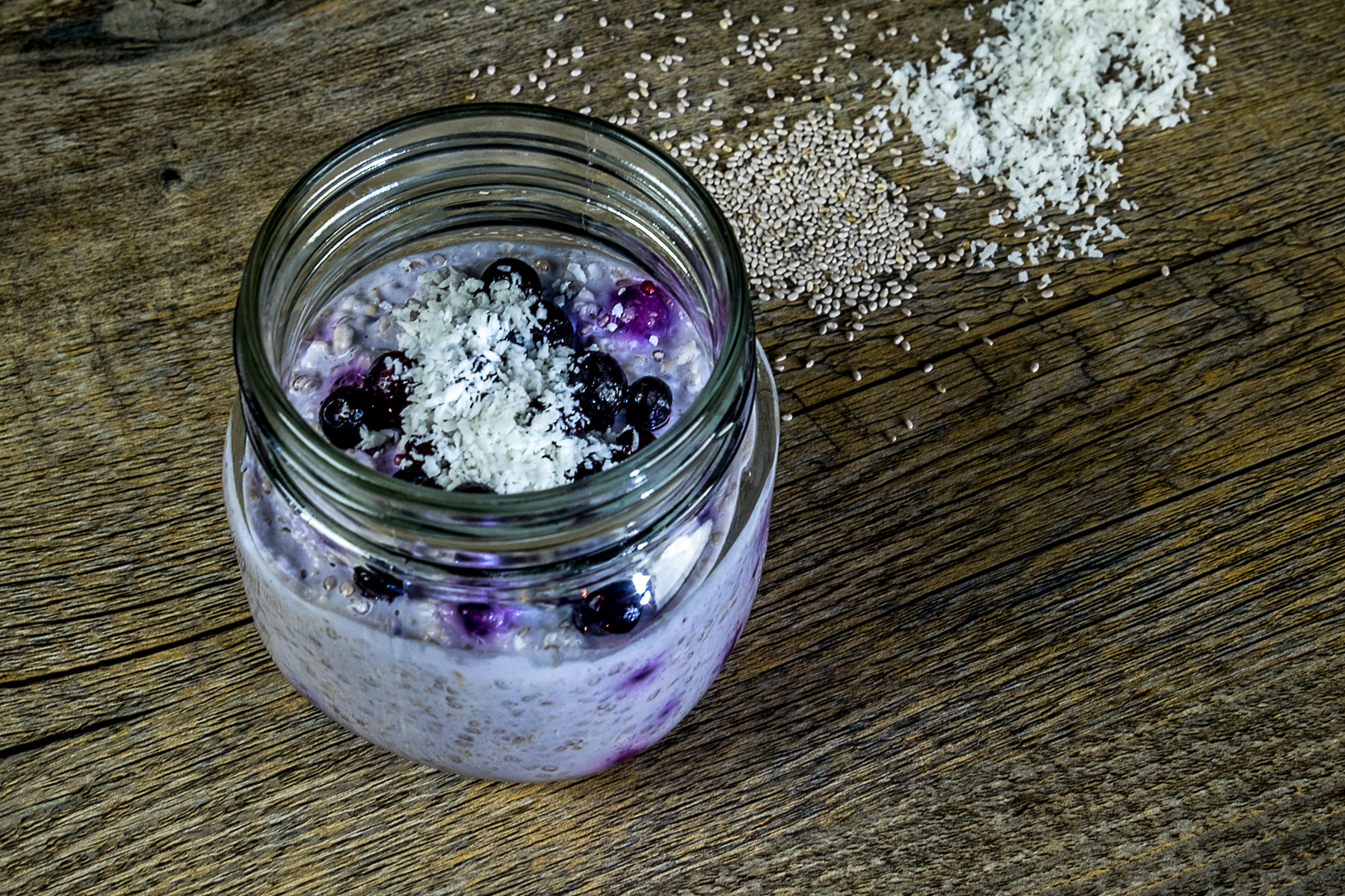 Pouding de chia aux bleuets sauvages et à la noix de coco (à préparer la veille) Picture