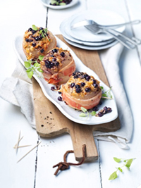 Bacon-Wrapped Onions with Wild Blueberry and Cheese Filling Picture