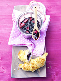 Croissants with Wild Blueberry Apple Marmalade Picture