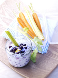 Veggie Sticks with Ricotta Wild Blueberry Dip Picture