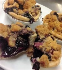 Wild Blueberry and Cherry Sour Cream Crumble Tart Picture