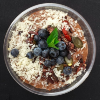 Wild Blueberry and Chocolate Chia Pudding Picture