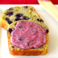 Gluten-Free Wild Blueberry Cornbread Loaves  with Dairy-Free Wild Blueberry “Butter” Picture