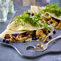 Crêpes with Baked Camembert and Wild Blueberries Picture