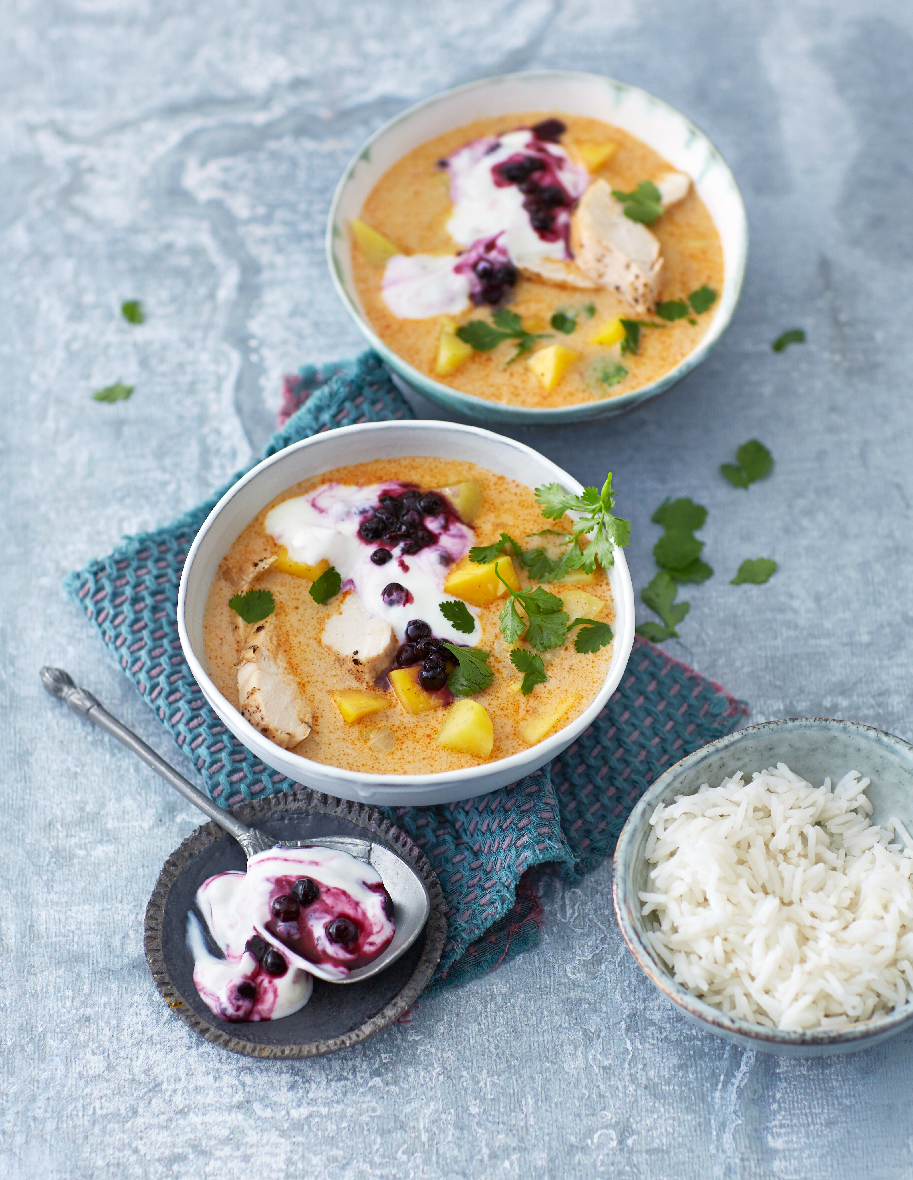 Chicken Mango Curry with Wild Blueberries Picture