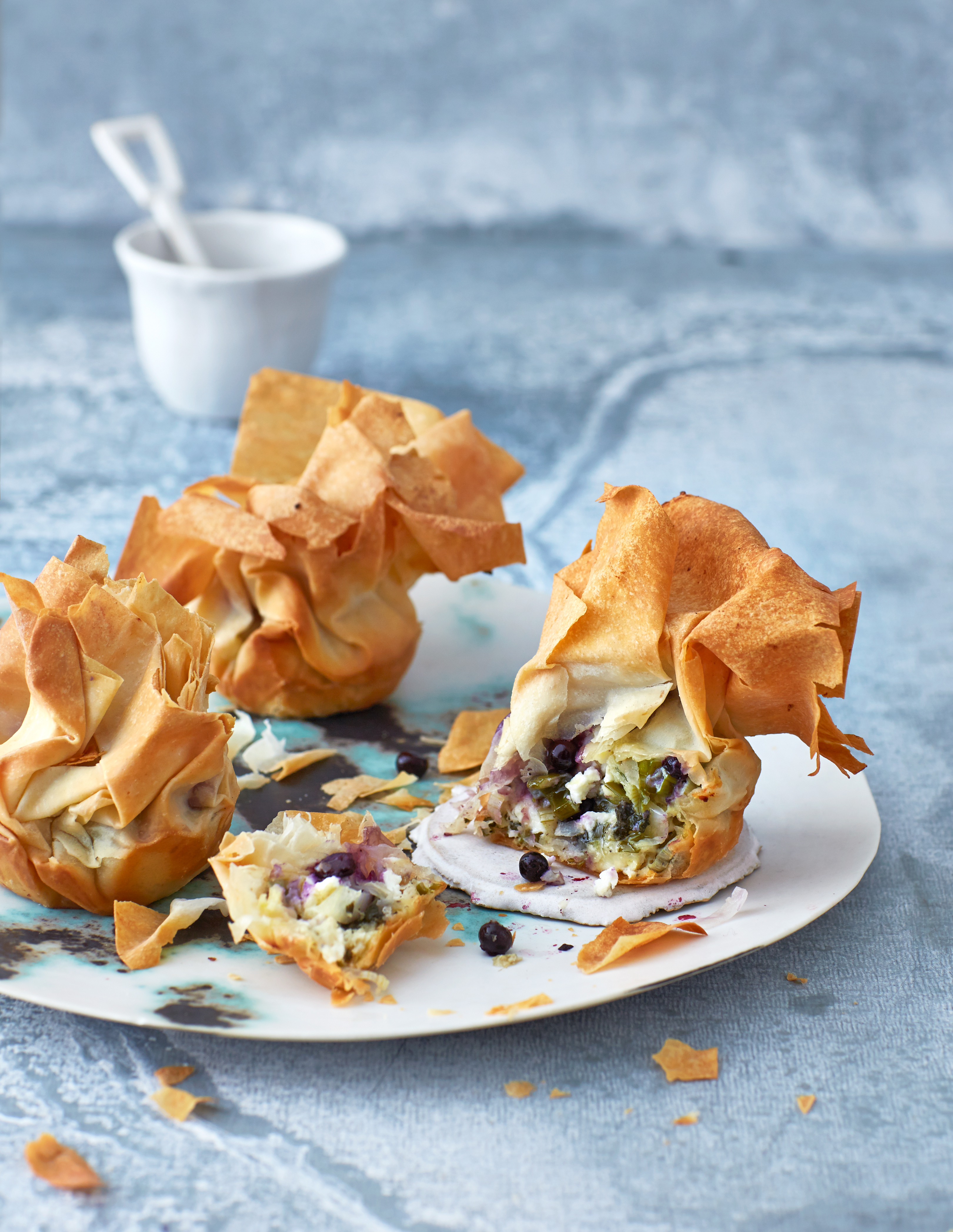 Phyllo Pockets with Spinach, Feta and Wild Blueberries Picture