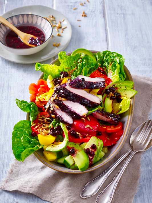 Glazed Chicken and Wild Blueberry Salad Picture