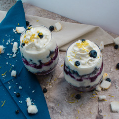 Wild Blueberry Lemon Rice Pudding Trifle Picture