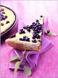 Wild Blueberry Cheescake Tart with Nut Crust Picture