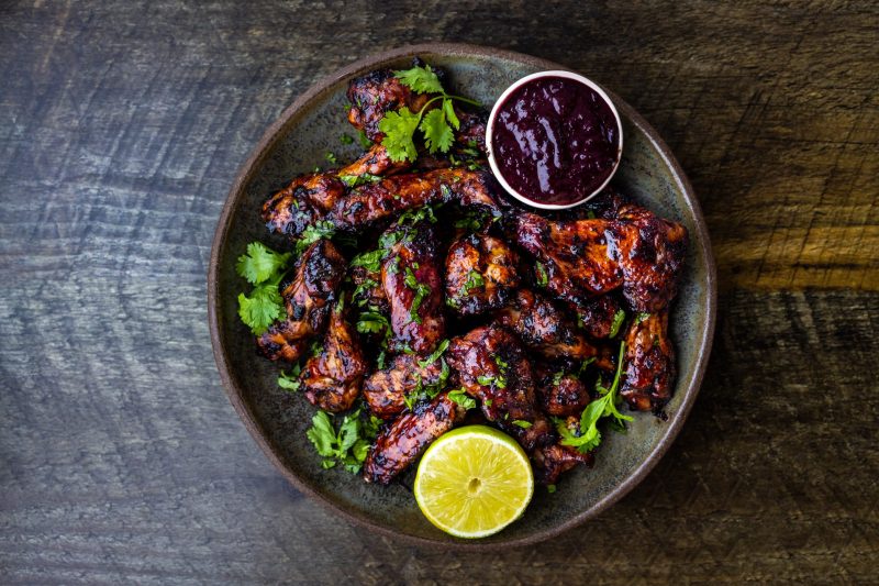 Wild blueberry bbq chicken wings Picture